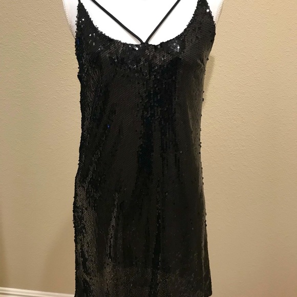 New. Sexy Black Sequin Little Black Dress - Picture 2 of 7